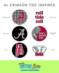 AL Crimson Tide Inspired (3") Buttons